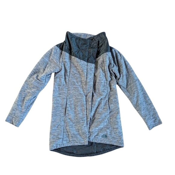 The North Face Women’s Coat Jacket Long Pseudio Cowlneck Full Zip Green XS - Picture 2 of 8